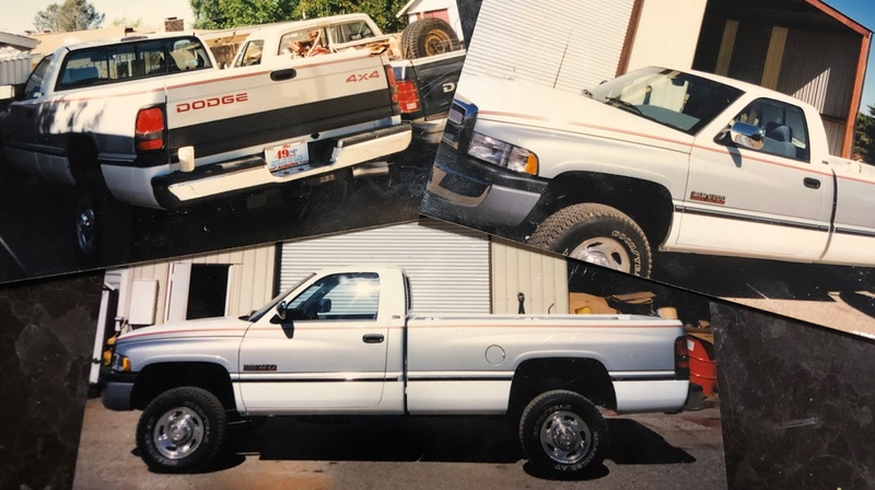Many moons ago the truck was actually new and had shiny paint.